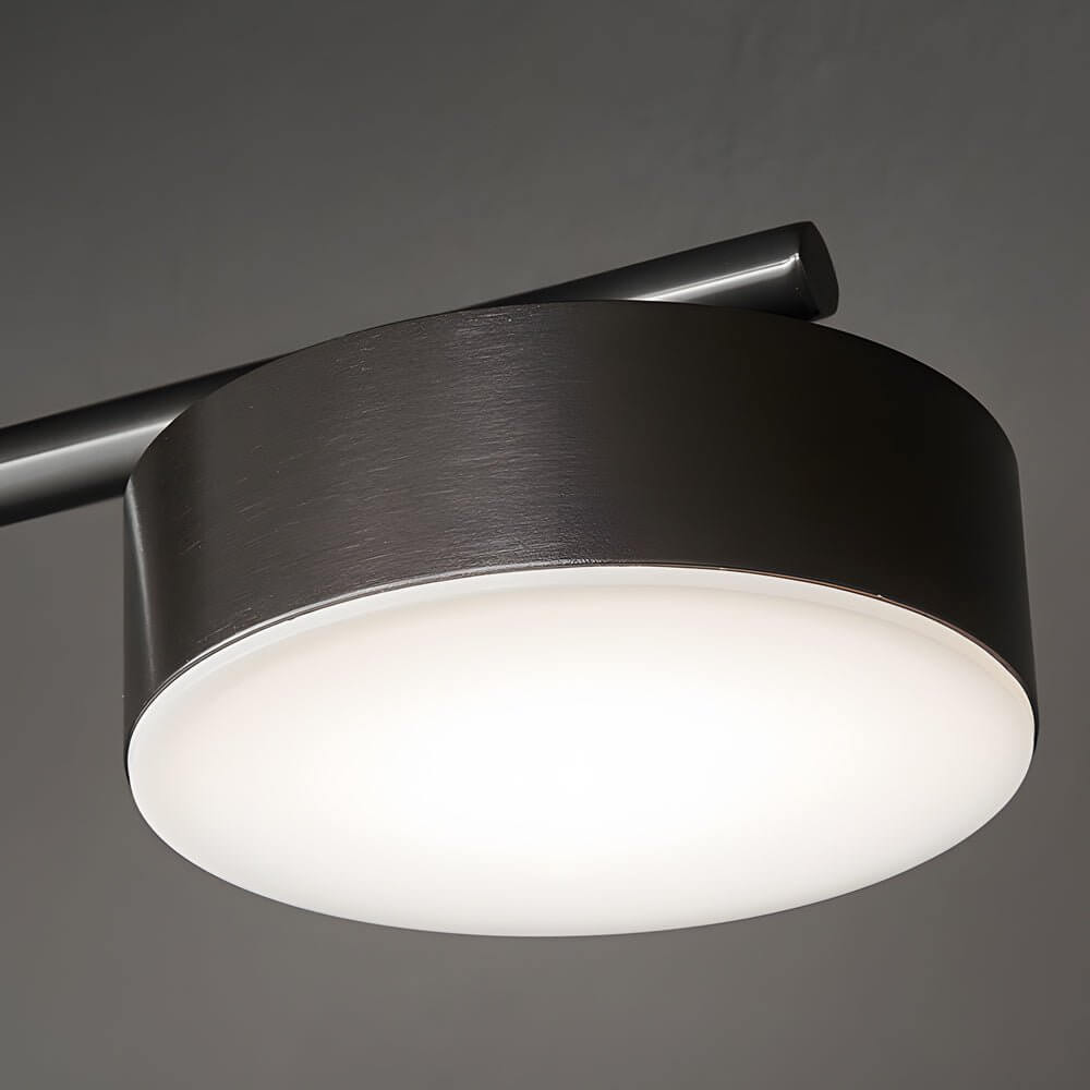 Artistic Multi-Head Matte Black Copper Semi-Flush Mount Ceiling Lighting