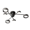 Artistic Multi-Head Matte Black Copper Semi-Flush Mount Ceiling Lighting