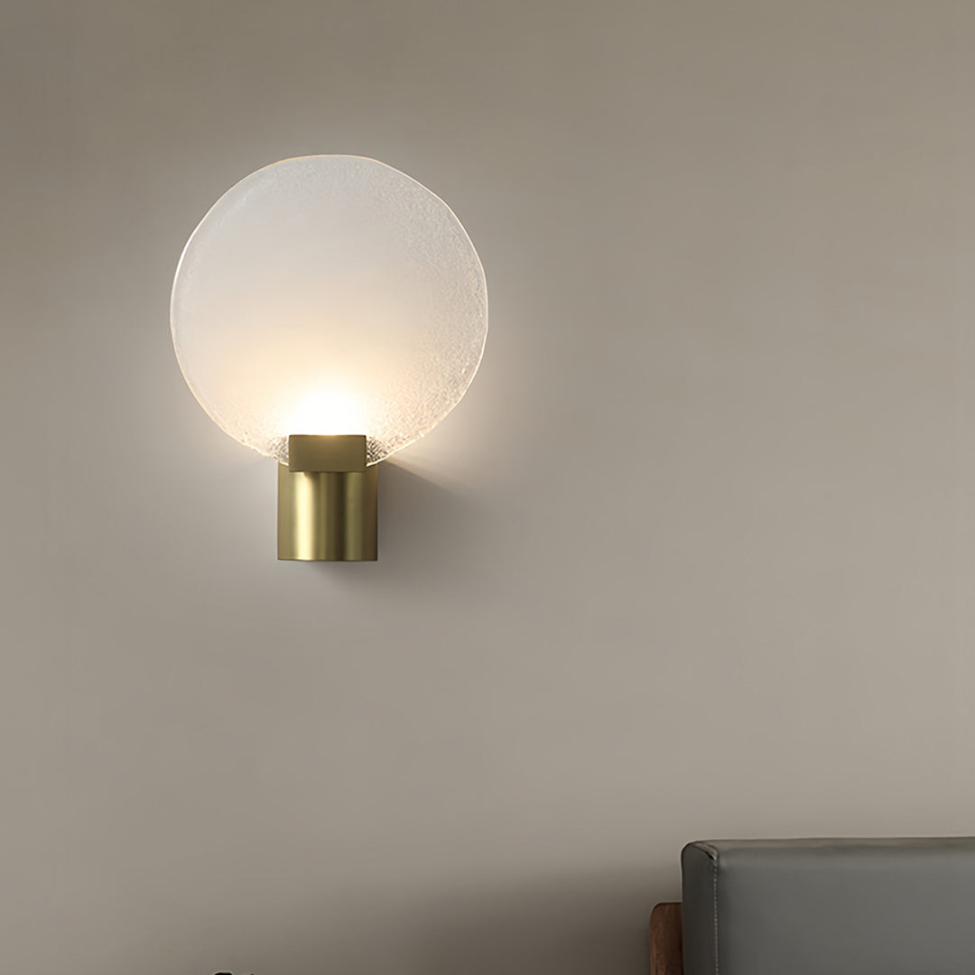 Round Wall Light Lightweight Luxury Glass Wall Lamp