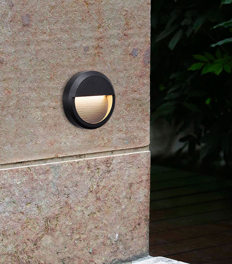 Geometric LED Outdoor Step Lights Minimalist Style