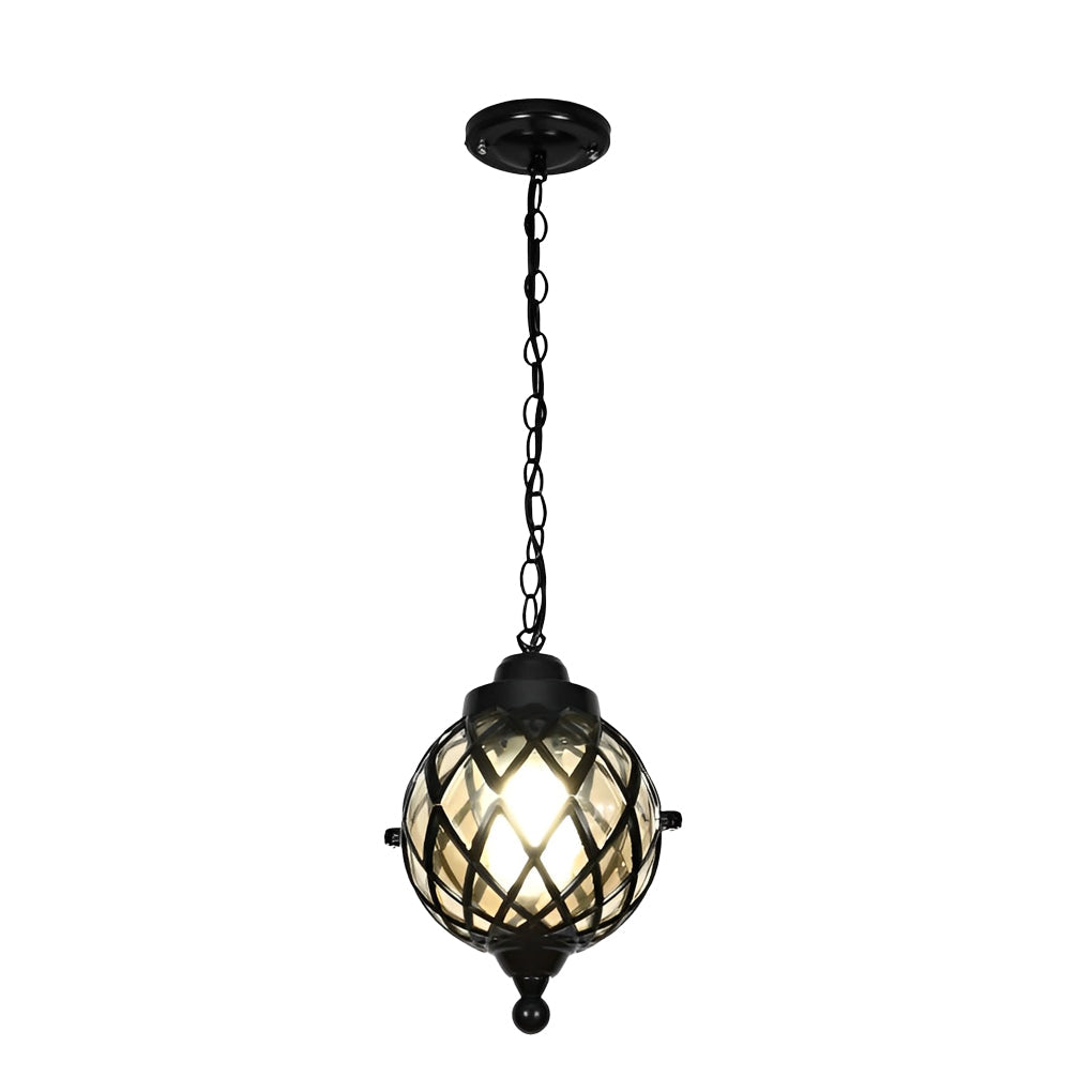 Outdoor Globe Pendant Light Aluminum Ceiling Light