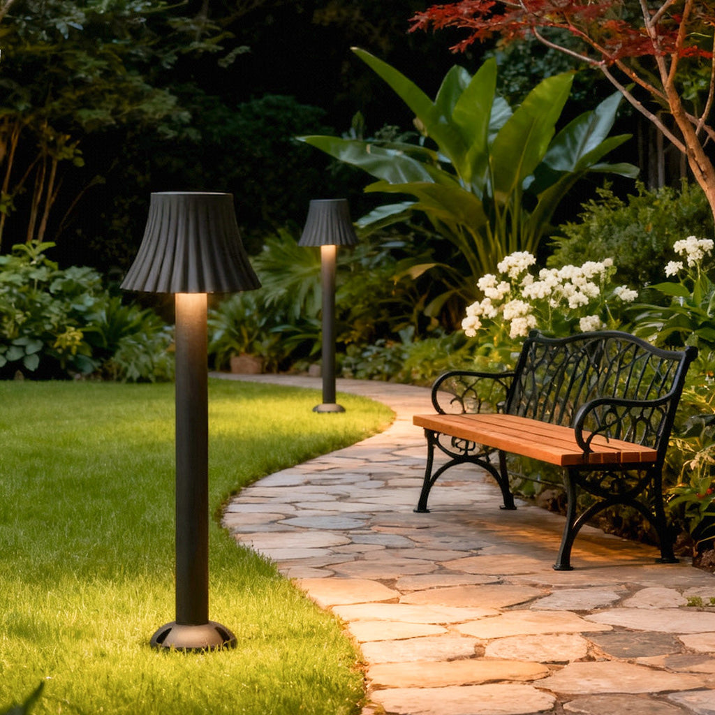 Black Outdoor Path Light Courtyard Mushroom Landscape Light