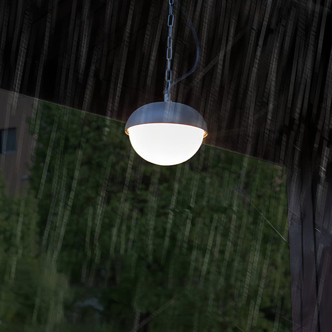 Black Outdoor Pendant Light Waterproof Terrace Ceiling Light