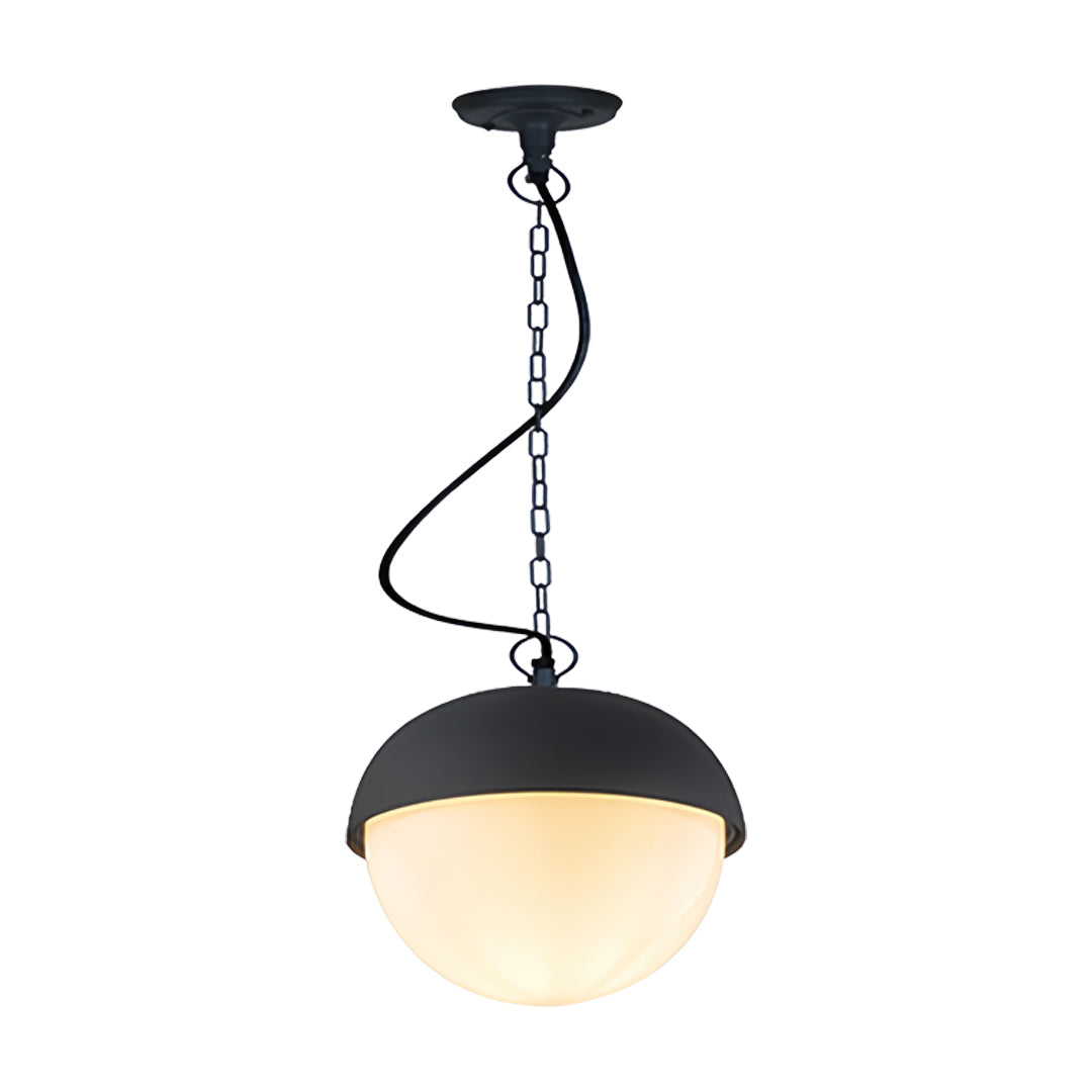 Black Outdoor Pendant Light Waterproof Terrace Ceiling Light