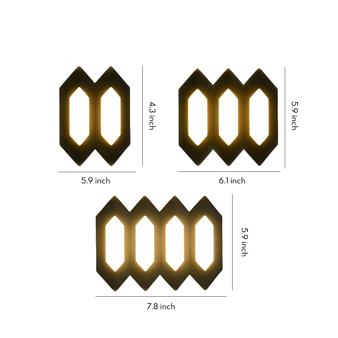 Black Outdoor Up and Down Wall Lights Nordic Style LED Light