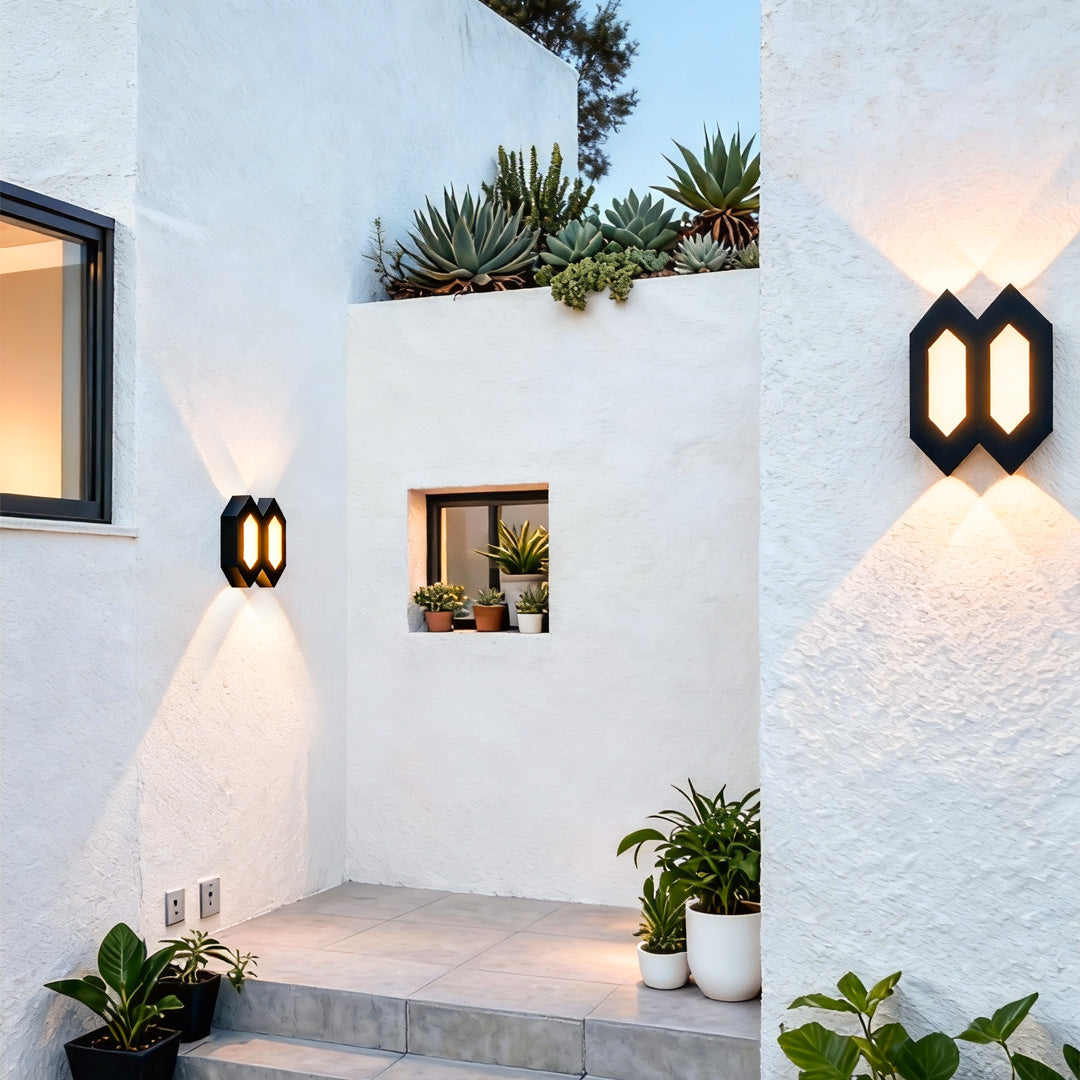 Black Outdoor Up and Down Wall Lights Nordic Style LED Light