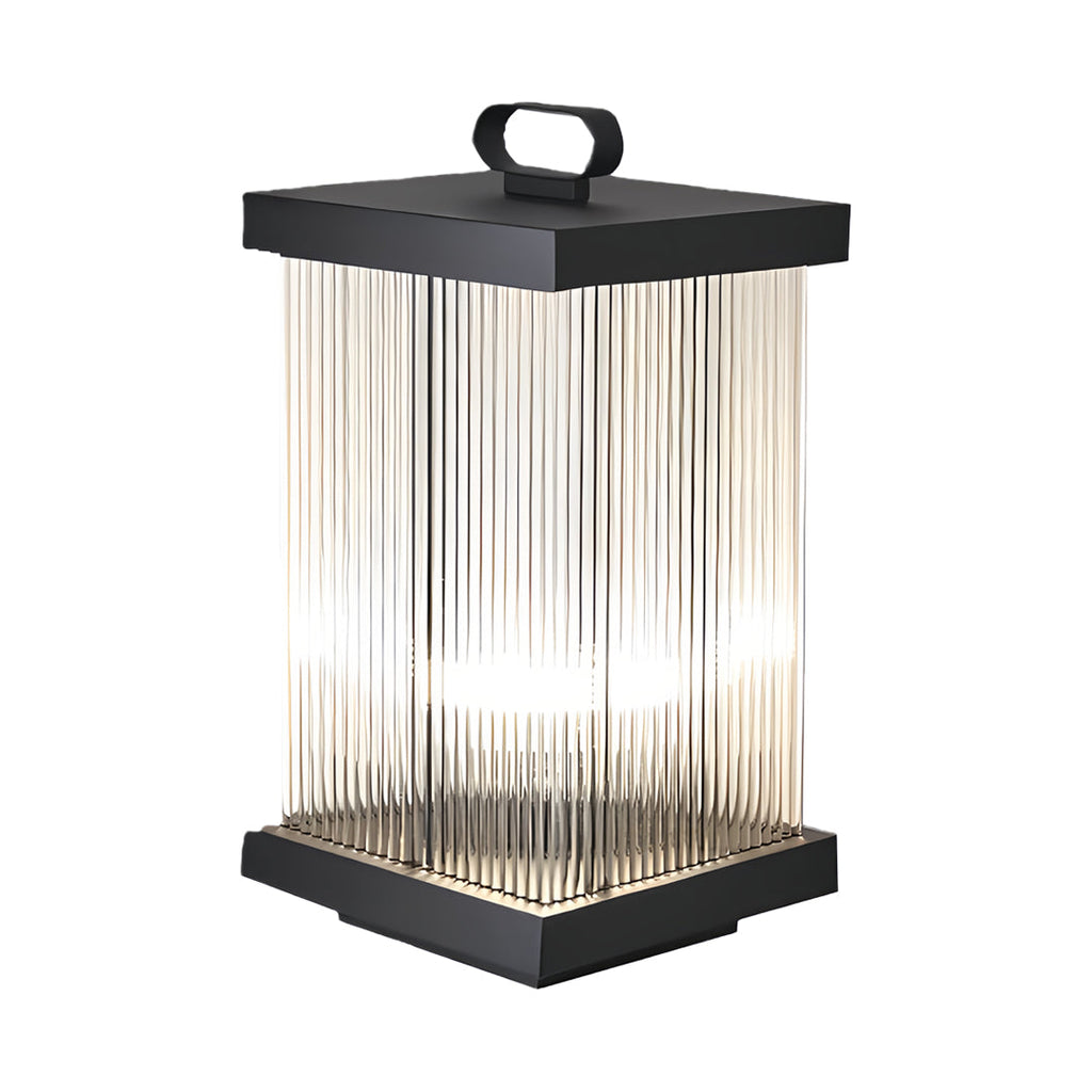 Solar Lanterns for Garden Square Ripple Waterproof Black Light