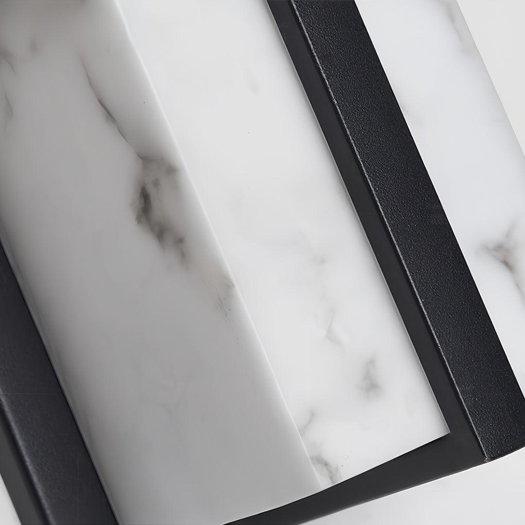 Black Wall Lights Outdoor Waterproof Fake Marble Lamp