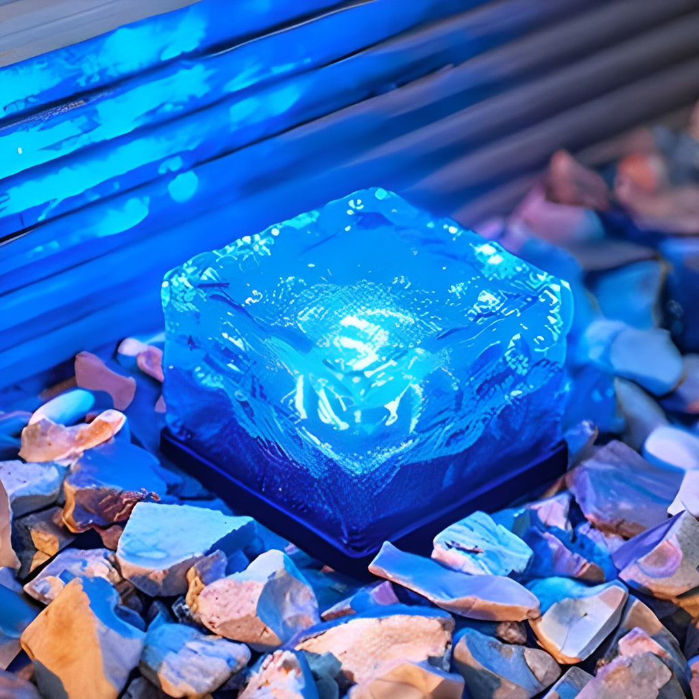 Outdoor Ice Cube Lights Modern Intelligent Solar Step Light
