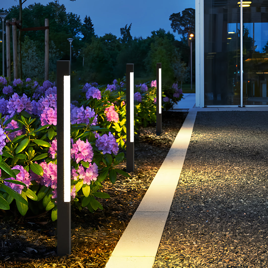 Bollard Landscape Lighting Outdoor Waterproof Modern Square Light