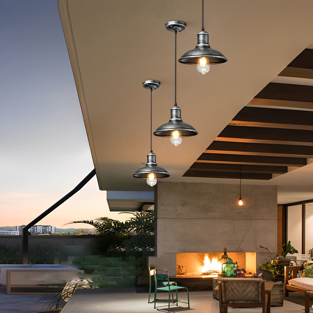 Bronze Pendant Lighting Industrial LED Outdoor Ceiling Light