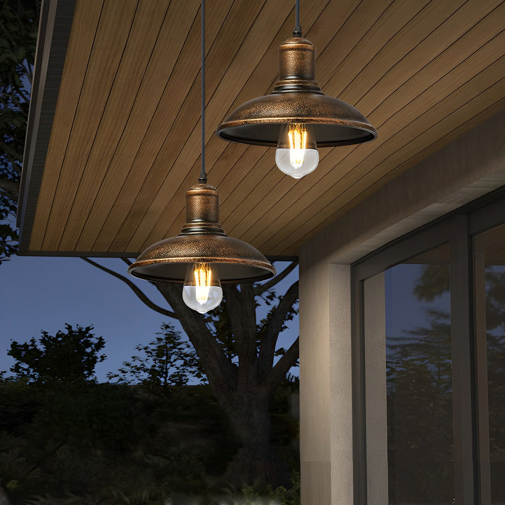 Bronze Pendant Lighting Industrial LED Outdoor Ceiling Light
