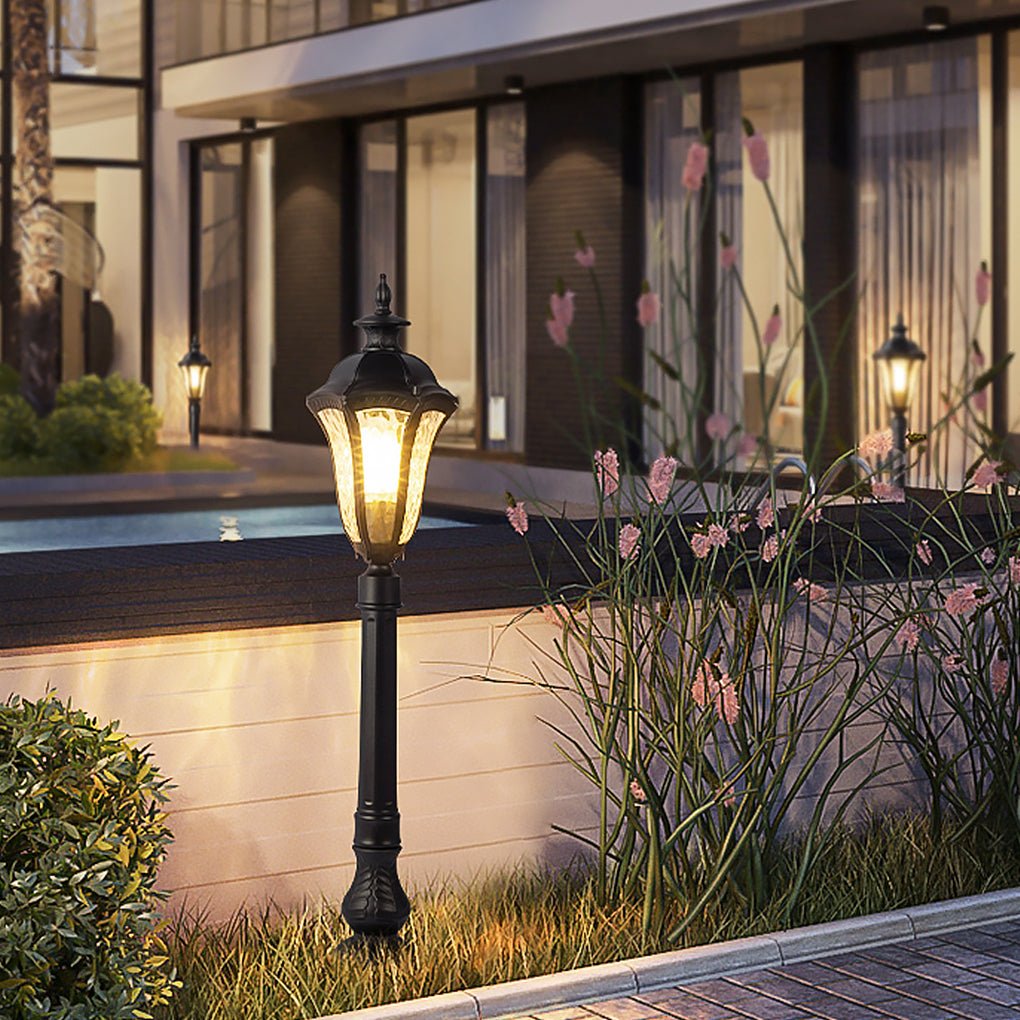 Retro-Inspired Waterproof Outdoor Lamp Post for Traditional Villa Gardens