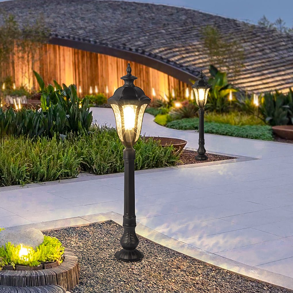 Retro-Inspired Waterproof Outdoor Lamp Post for Traditional Villa Gardens