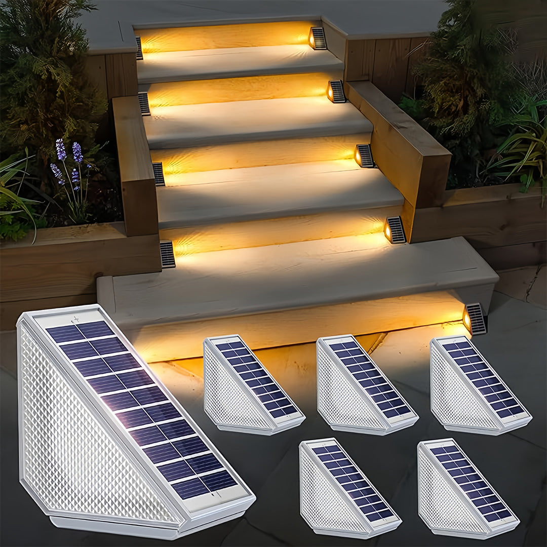 Outdoor Solar Step Lights Automatically Waterproof RGB Deck Light