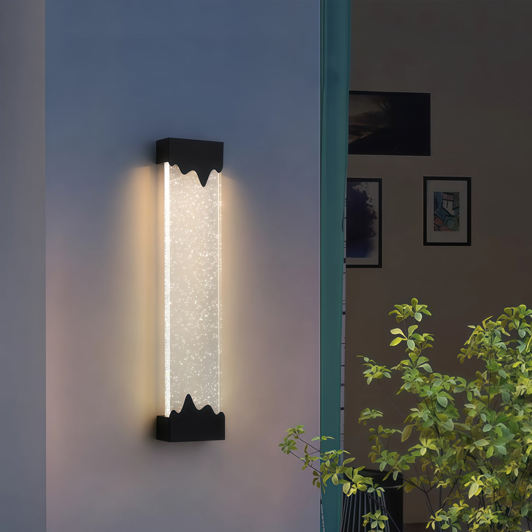 Black Linear Wall Sconce Crystal Minimalist Modern Lamp