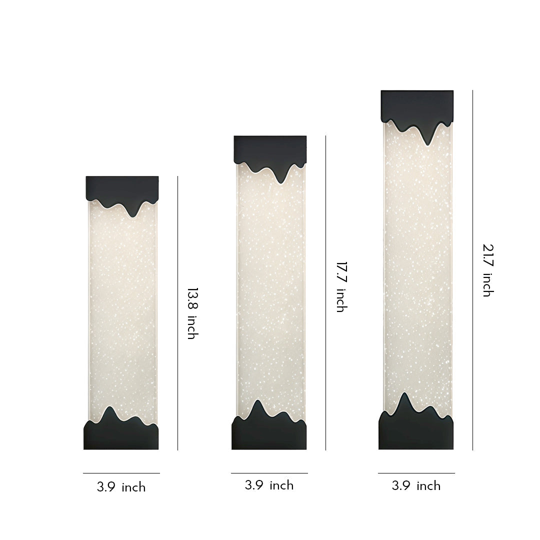 Black Linear Wall Sconce Crystal Minimalist Modern Lamp