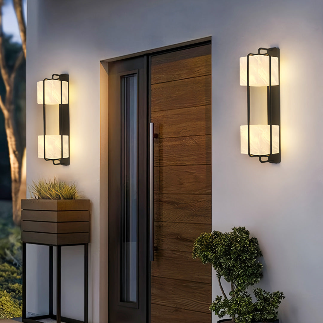 Contemporary Outdoor Wall Lighting Artificial Marble Lamp