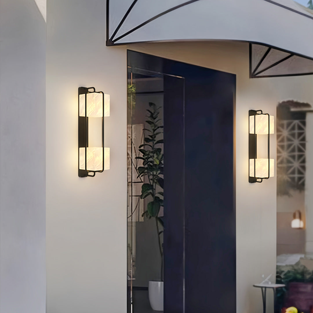 Contemporary Outdoor Wall Lighting Artificial Marble Lamp