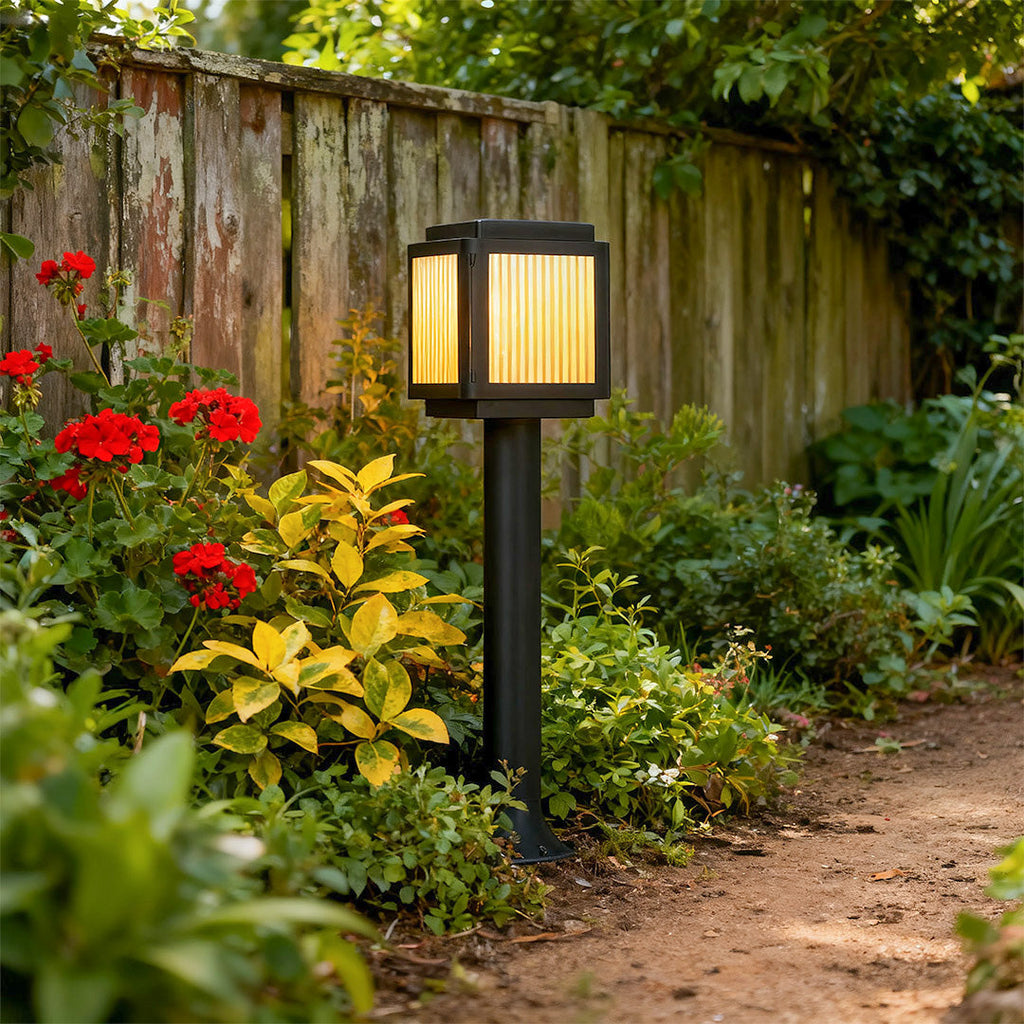 Contemporary Solar Path Lights Post Top Garden Stake Light