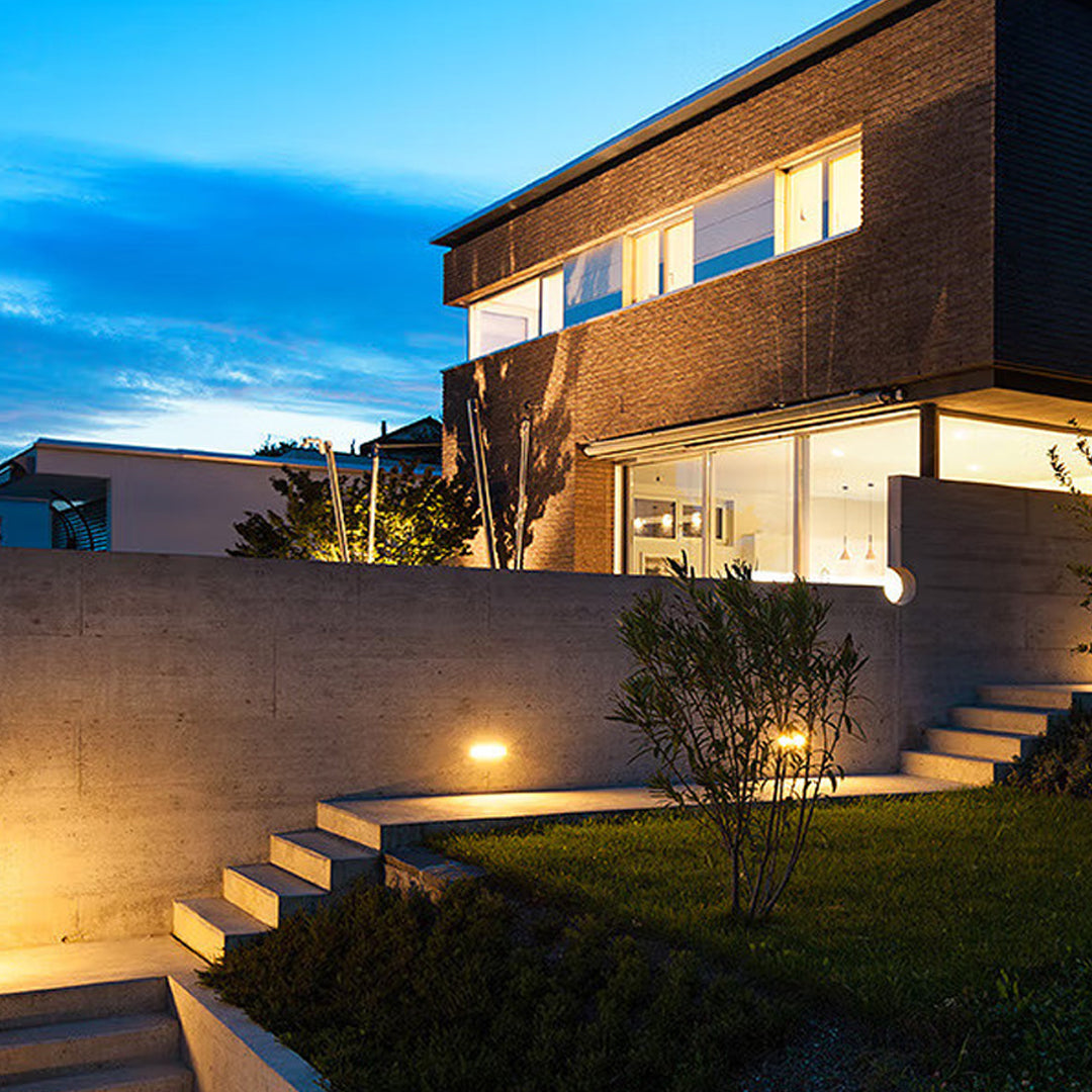 Geometric LED Outdoor Step Lights Minimalist Style