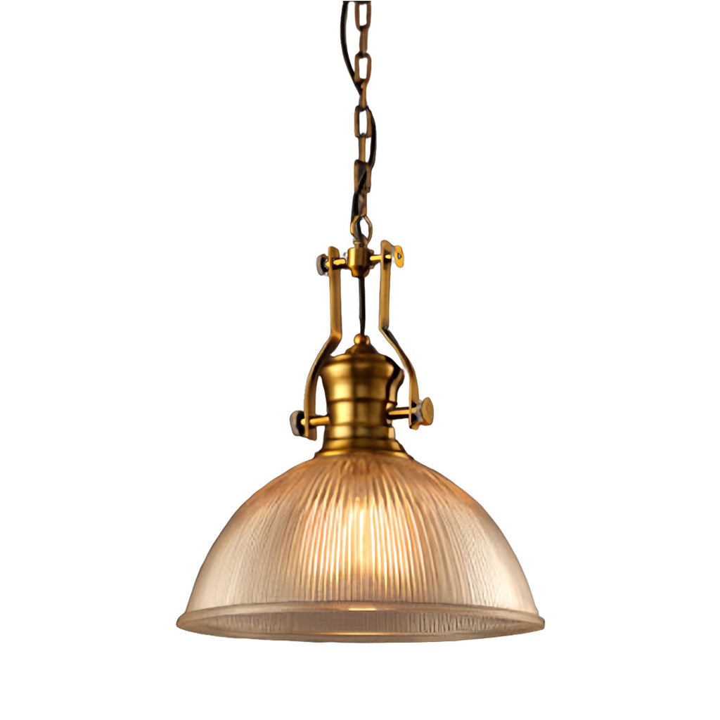 Textured Glass Pendant Light Retro Industrial Glass Ceiling Light