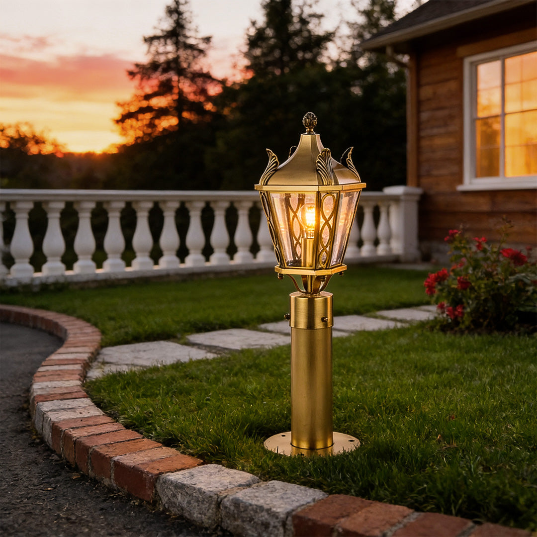 Copper Outdoor Path Lighting European Landscape Lamp