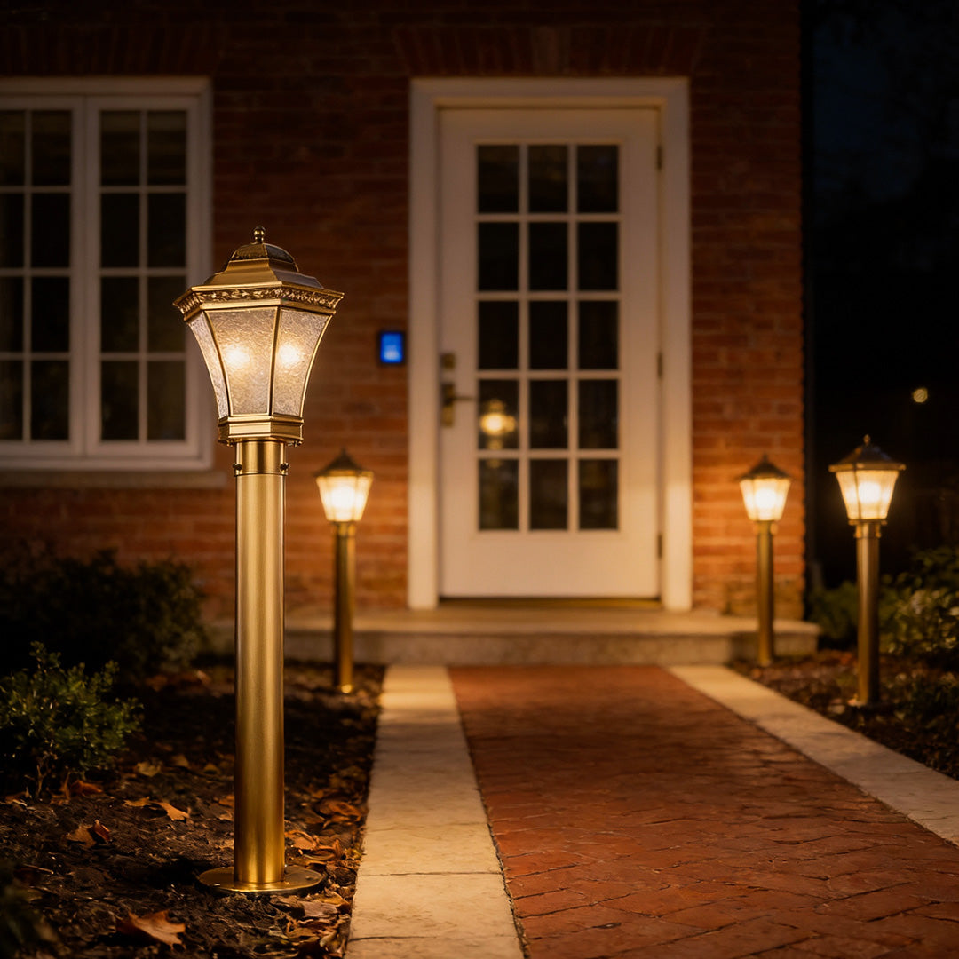 Copper Path Lights Simple Waterproof Outdoor Glass Light