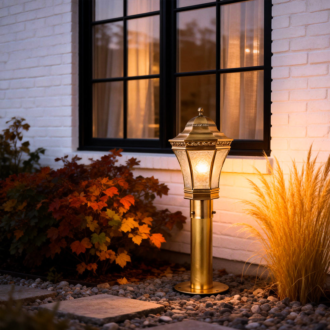 Copper Path Lights Simple Waterproof Outdoor Glass Light