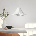 Creative White Petals Flower 3 Step Dimming Simple Nordic Chandeliers
