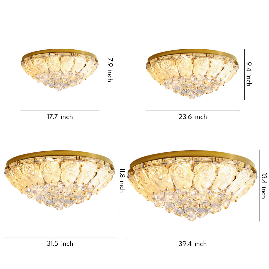 Crystal Ceiling Lights Flush Mount French Luxury Lamp