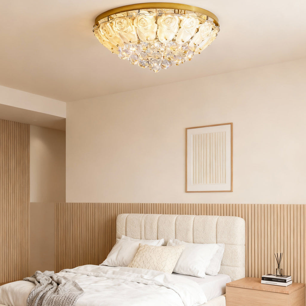 Crystal Ceiling Lights Flush Mount French Luxury Lamp