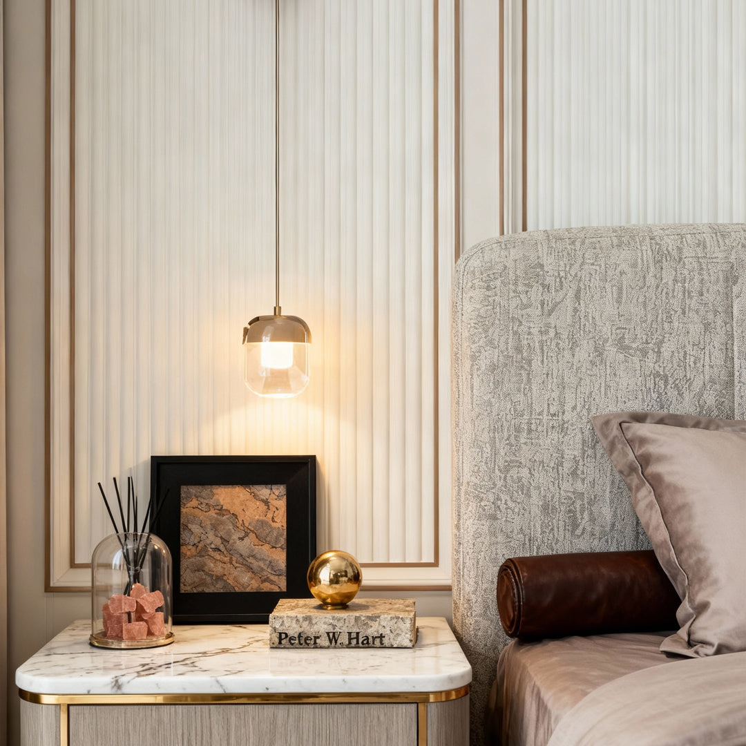 Contemporary Crystal Pendant Lighting Adjustable Ceiling Light