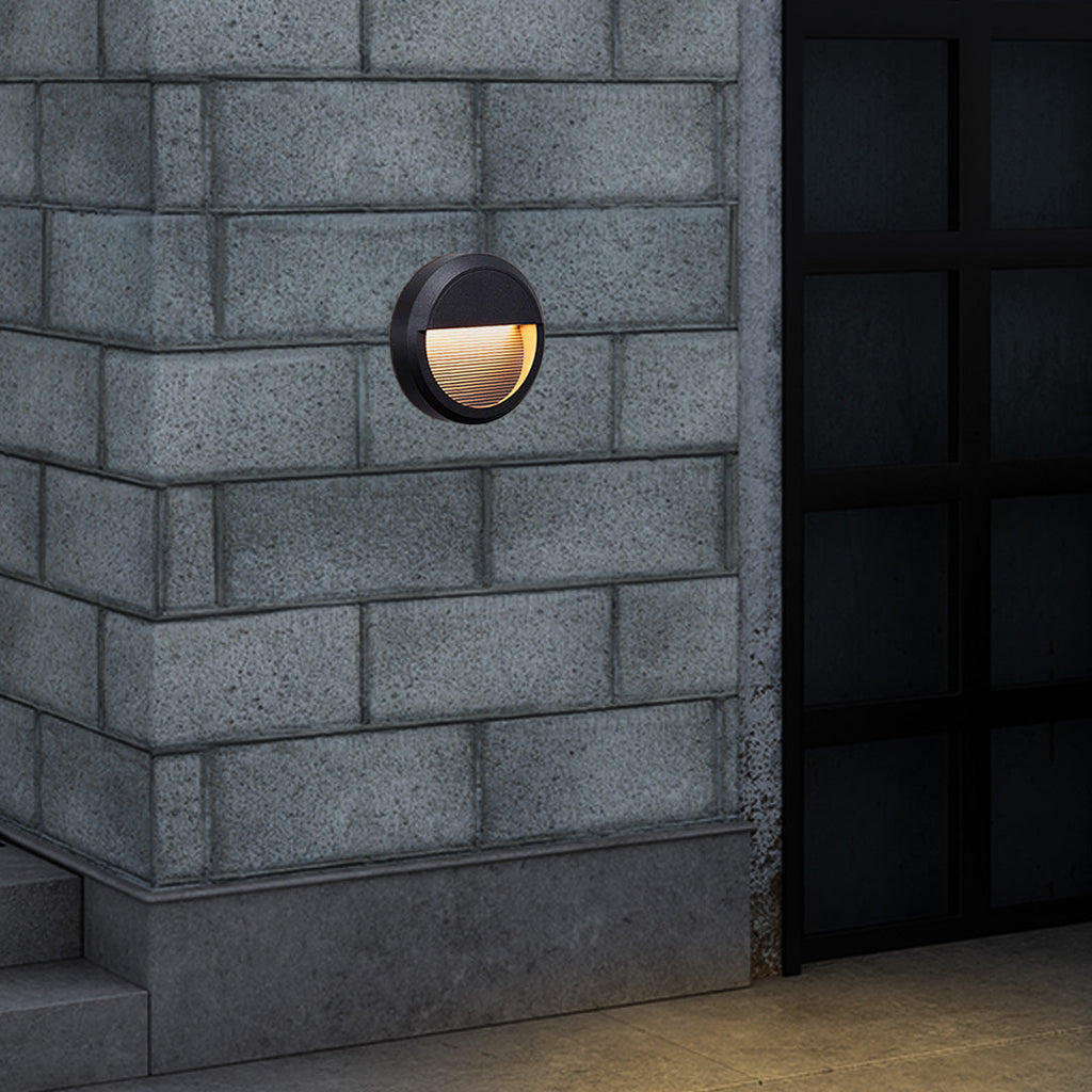 Geometric LED Outdoor Step Lights Minimalist Style