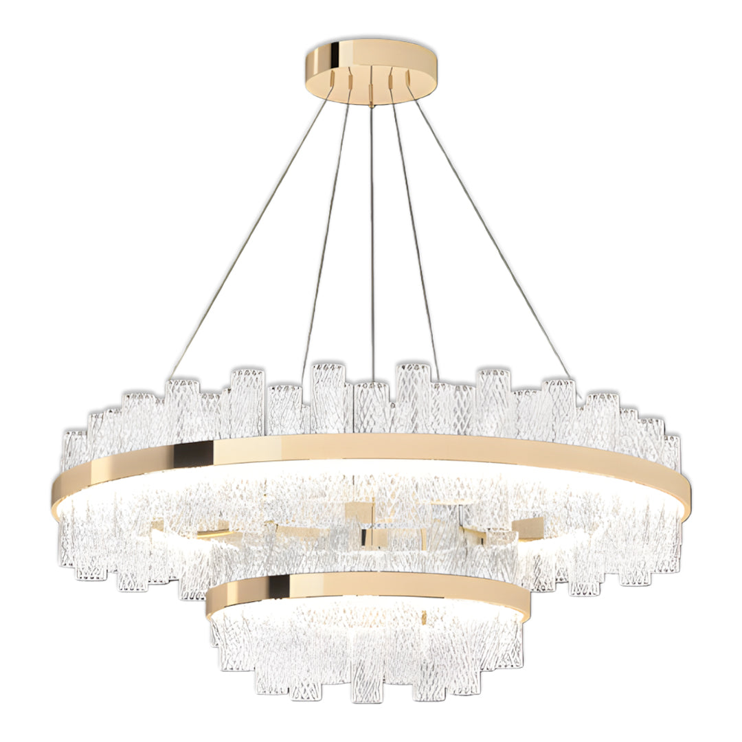 Modern LED Lighting Chandelier Crackled Glass Ceiling Light