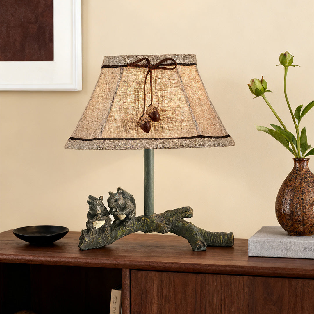 Squirrel Table Lamp French Style Resin Decorative Atmosphere Light