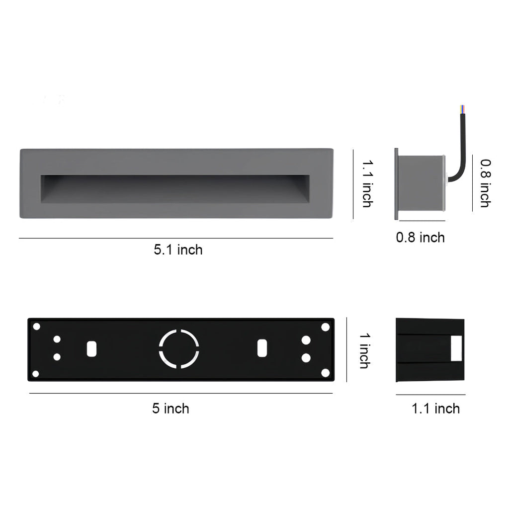 Deck Lights for Steps Modern Minimalist Embedded Outdoor Step Lights