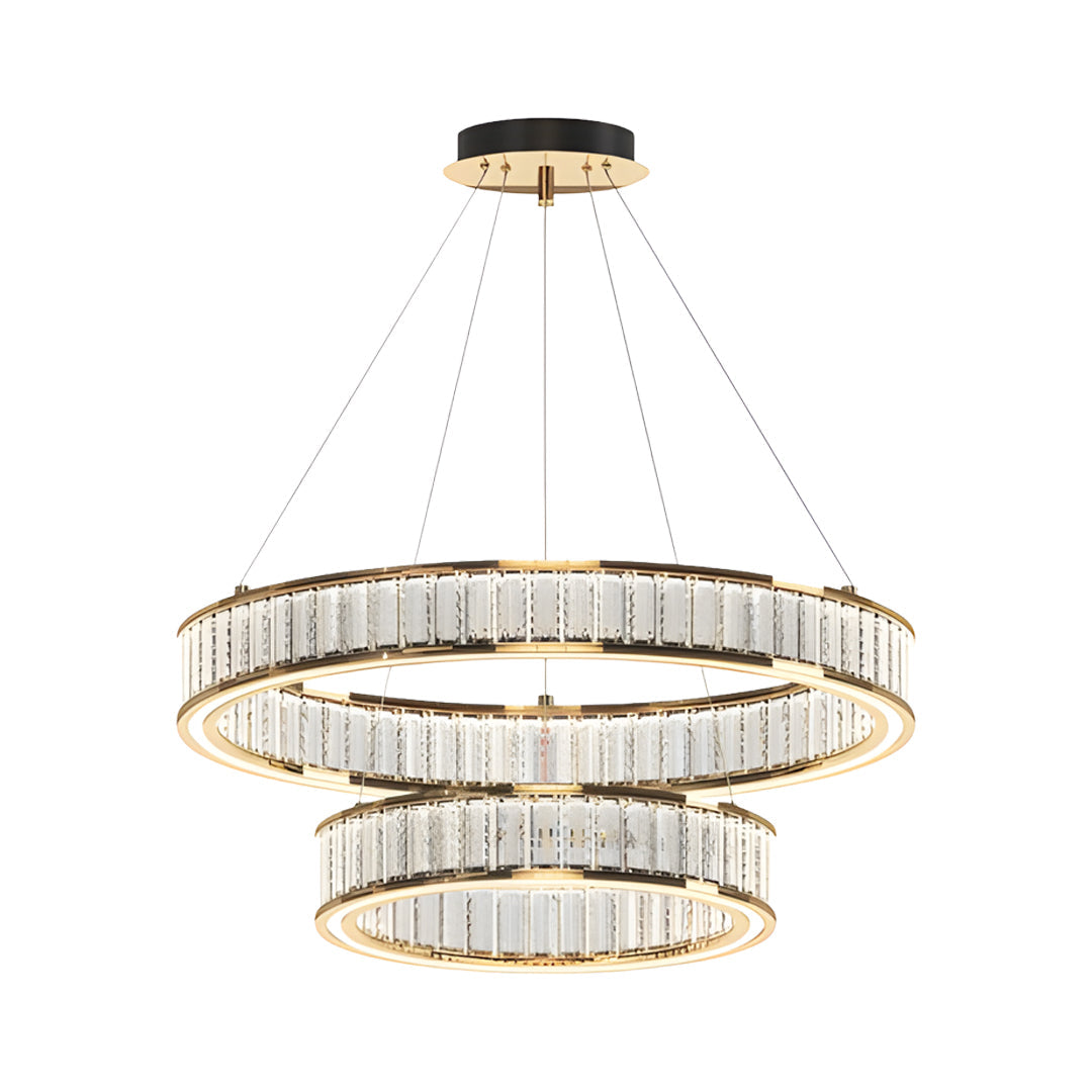 Large Crystal Chandeliers Luxury Circular Ceiling Light