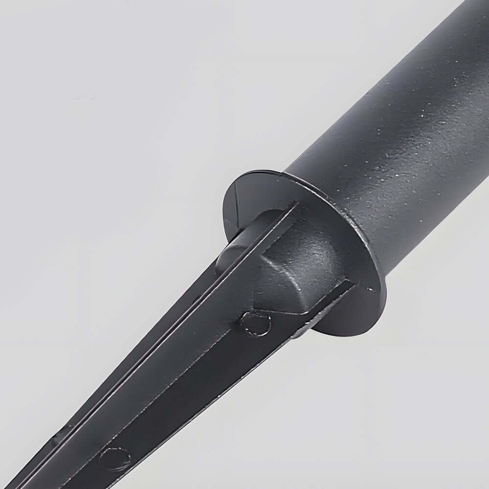 Elegant Black Solar LED Pathway Lights with Water Ripple Design - 27.6 Inch Height