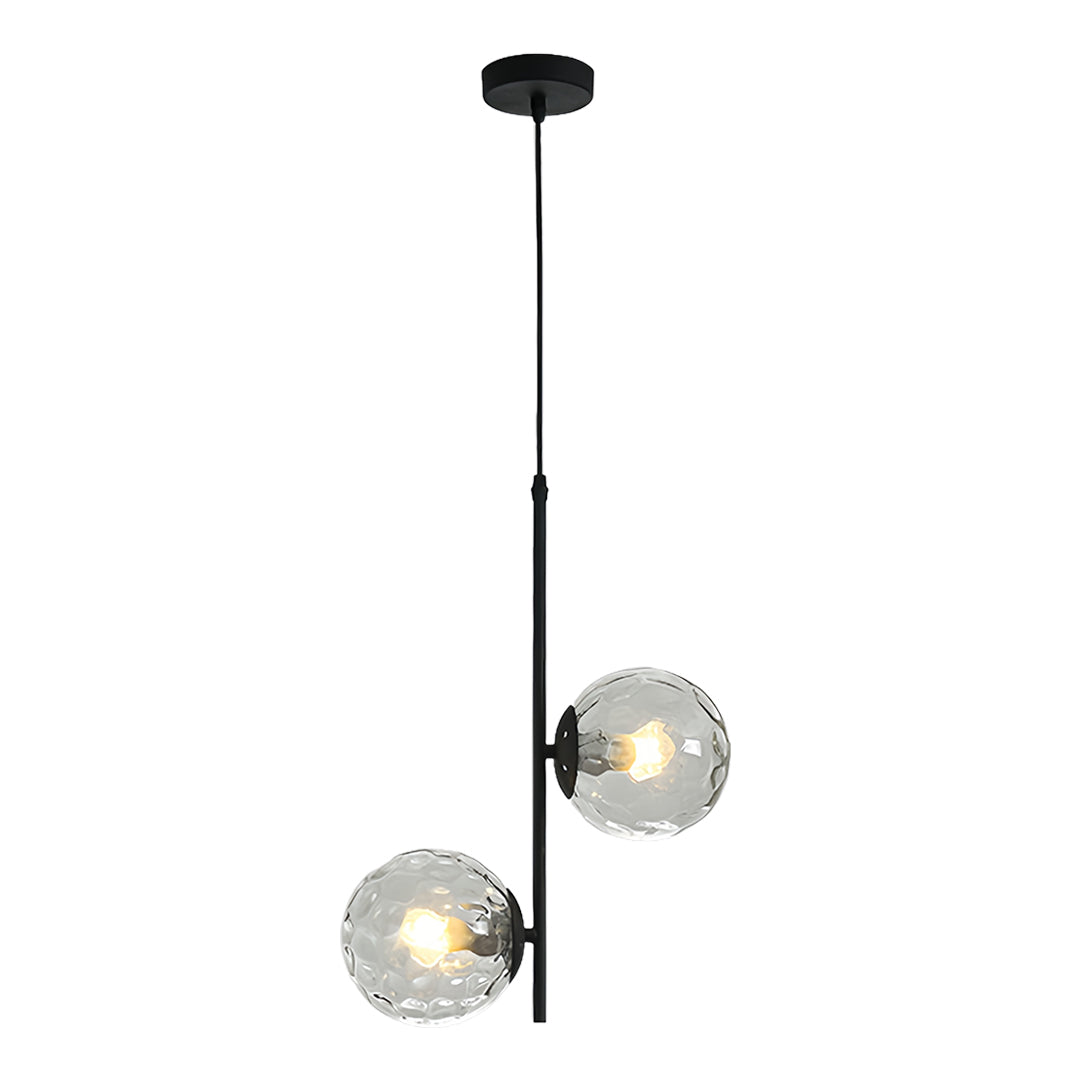 Glass Hanging Pendant Lights Minimalist Double Globes Ceiling Light