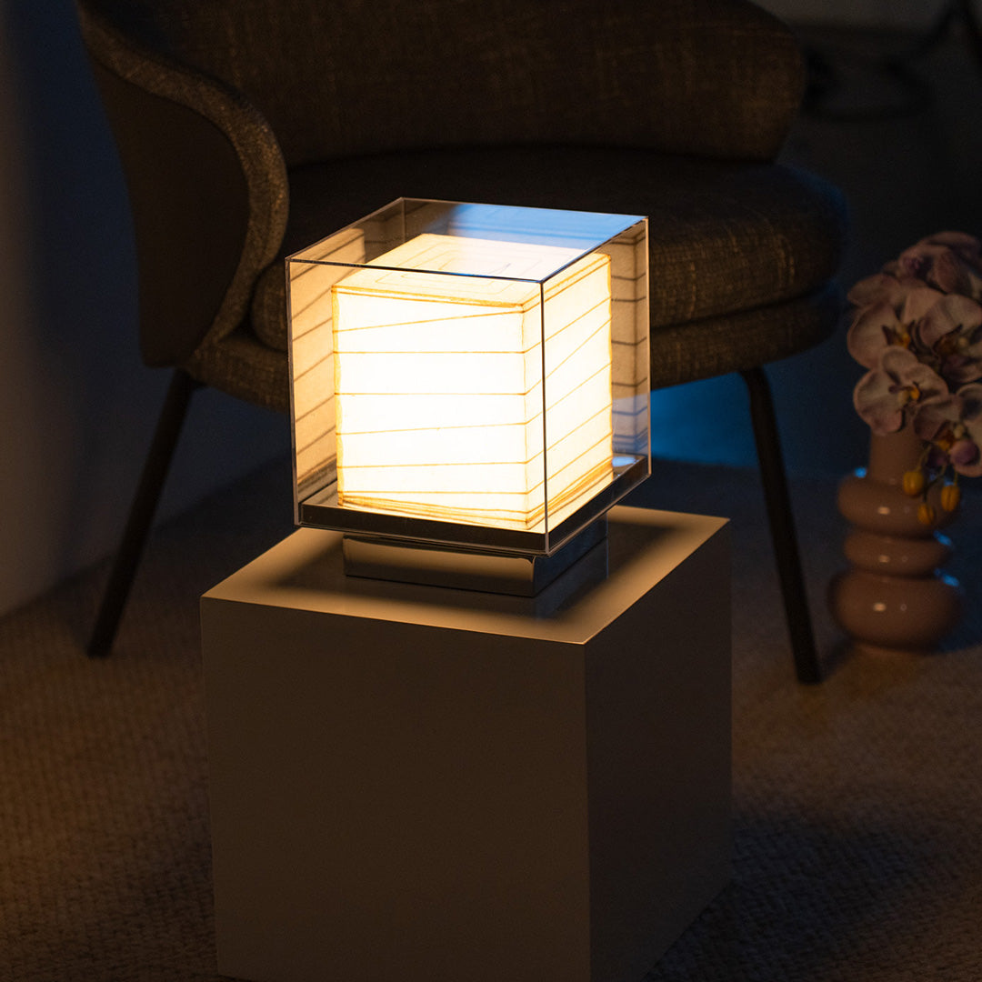 Japanese Paper Table Lamp Retro Wabi-Sabi Style Ambient Lamp