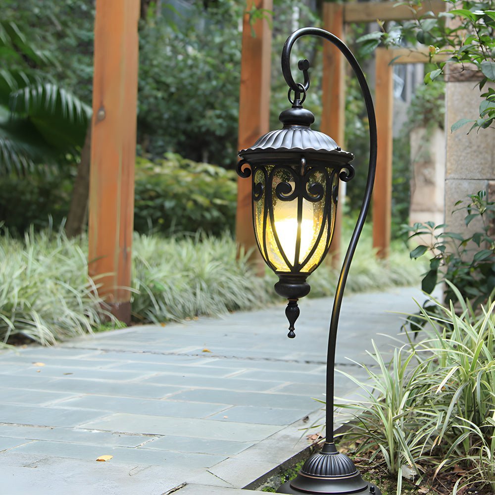 European Style Arched Floor Hanging Arm Lantern