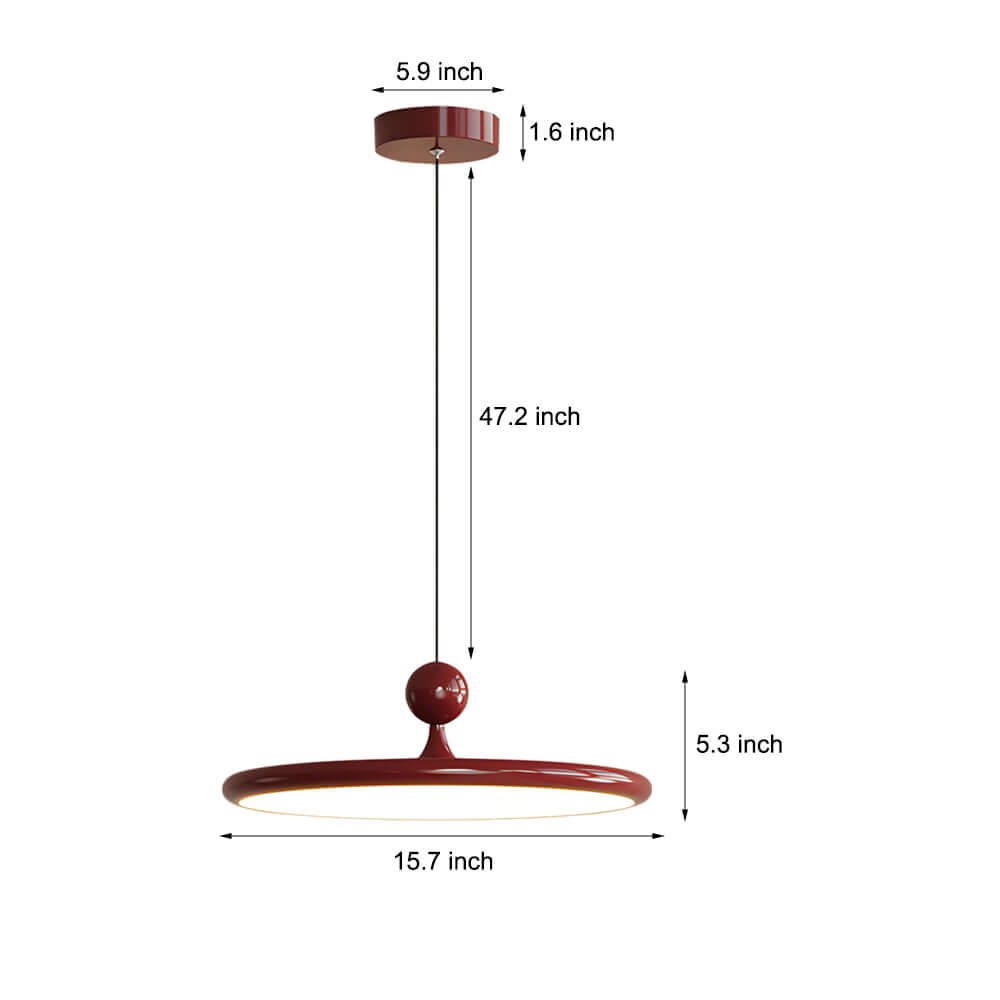 Flying Saucer Pendant Light French Acrylic UFO Disc Ceiling Light