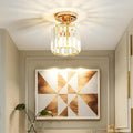 Crystal Foyer Semi Flush Mount Lighting Modern Ceiling Lights