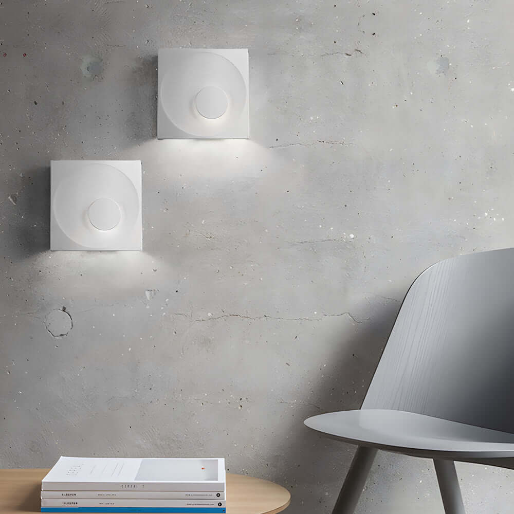 Frosted Cement Eclipse LED Wall Light