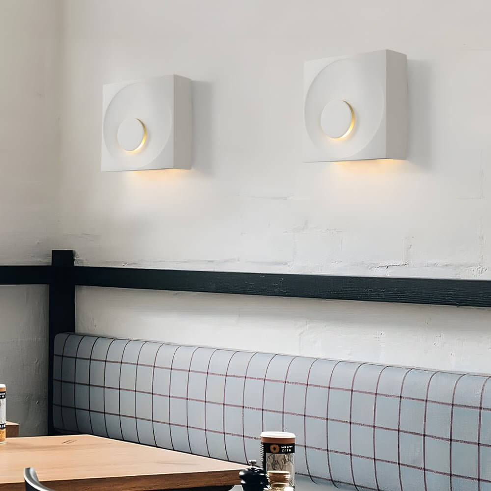 Frosted Cement Eclipse LED Wall Light