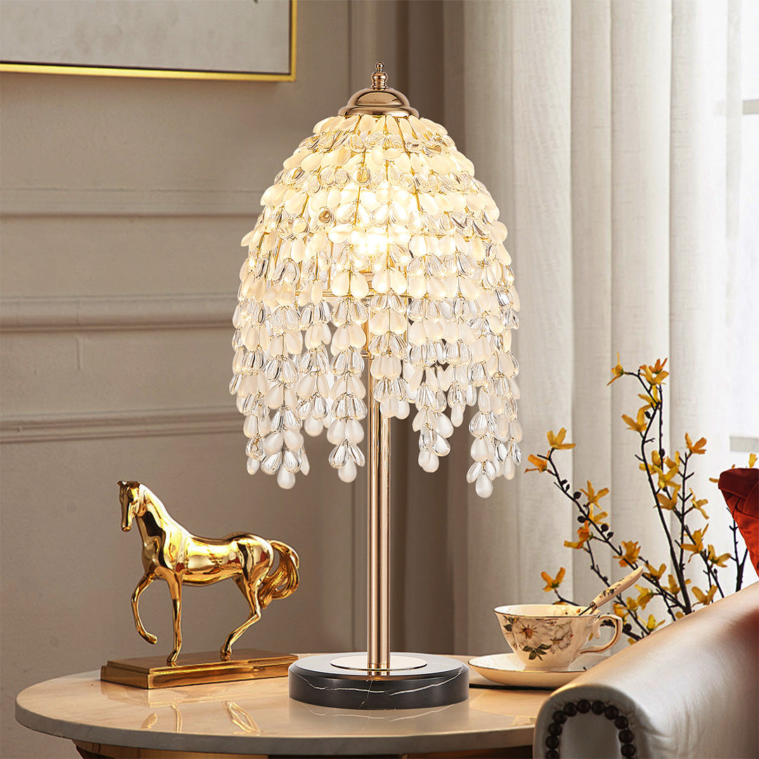 Gold Bedside Table Lamp European Crystal Luxury Lamp