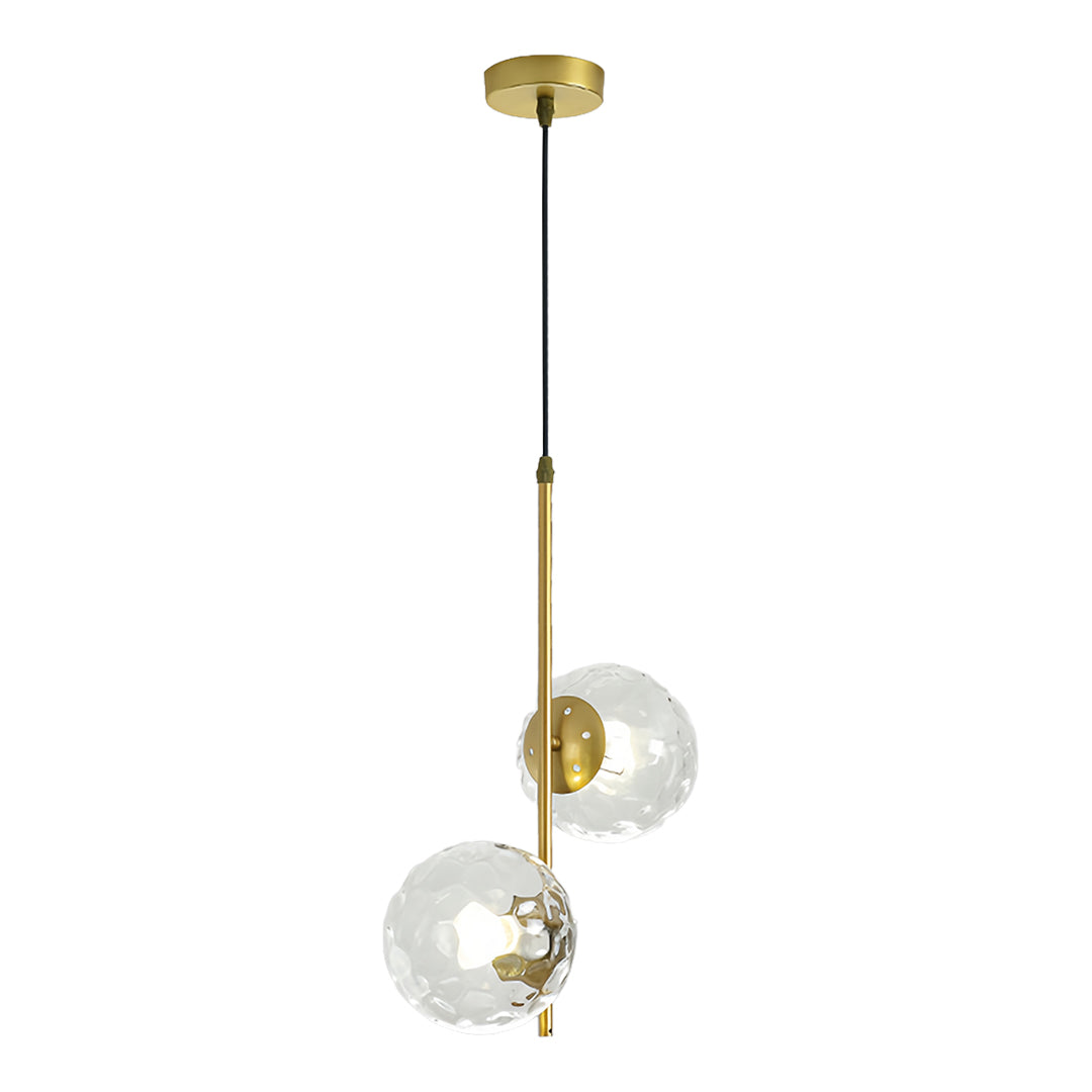 Glass Hanging Pendant Lights Minimalist Double Globes Ceiling Light