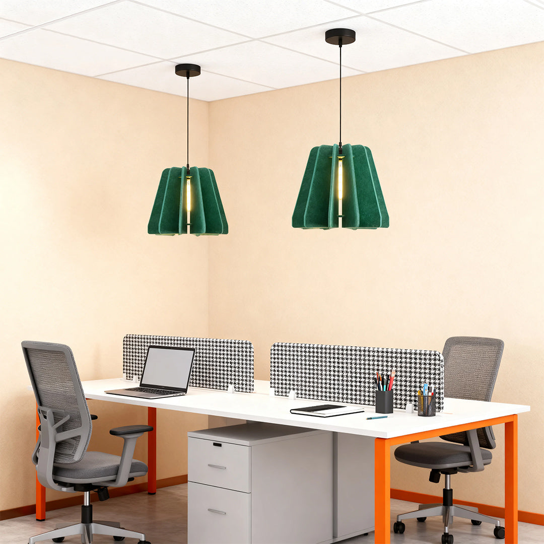 1 Light Single Pendant with Environmental Felt Cloth Ceiling Lights