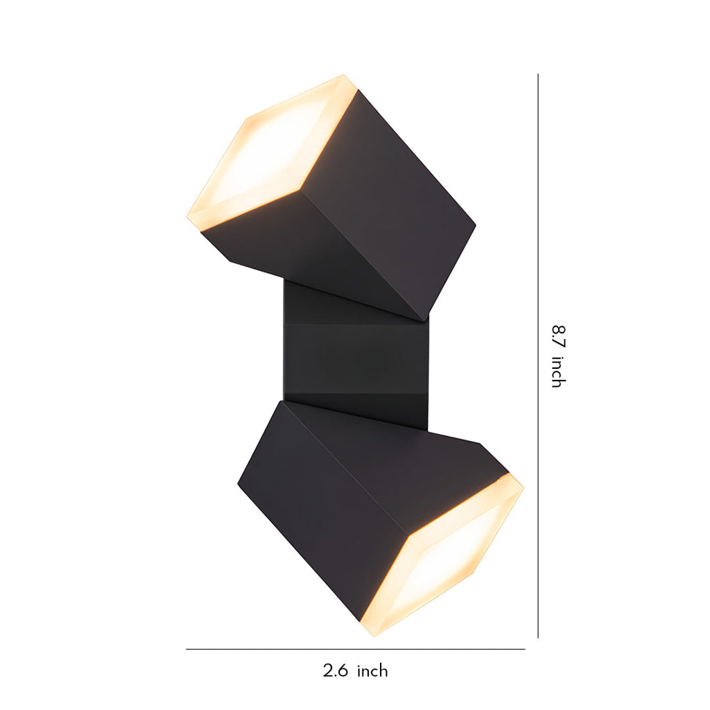 Black External Wall Lights Outdoor Waterproof Courtyard Light